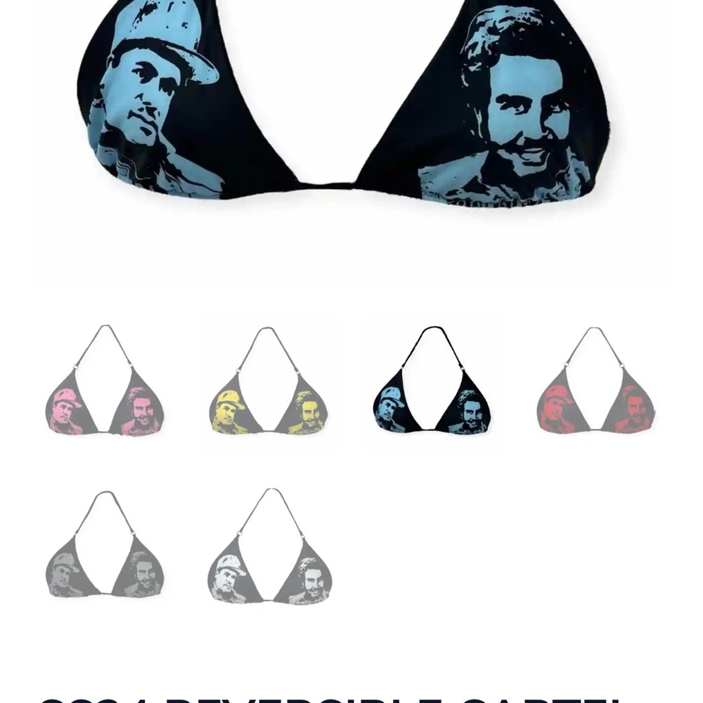 Reversible Graphic Bikini Top